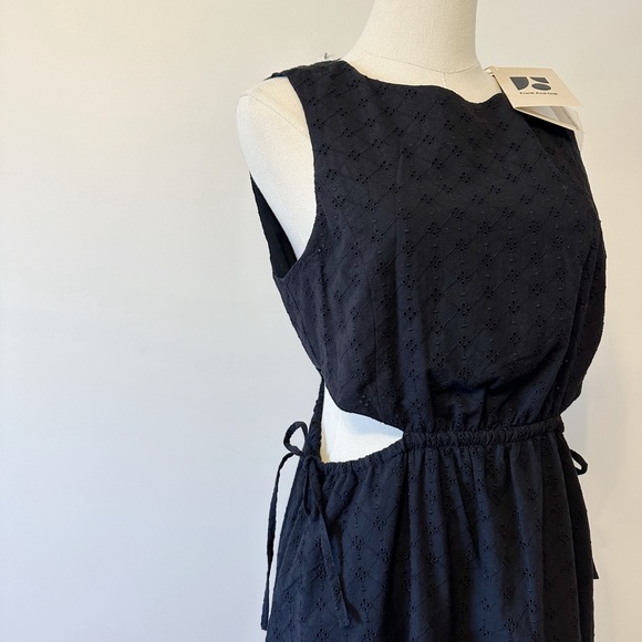 NWT Frank And Oak womens eyelet black dress organic coton size small - Picture 2 of 10
